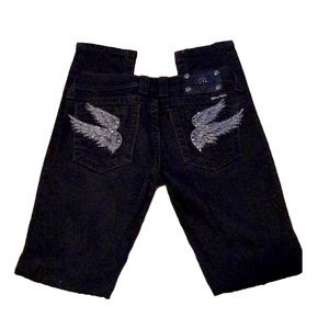 MISS ME Angel Wings Rhinestone Jeans